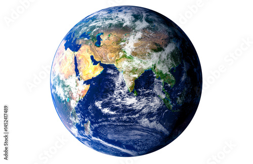 Fototapeta Naklejka Na Ścianę i Meble -  Blue planet earth isolated on transparent background. Elements of this image furnished by NASA