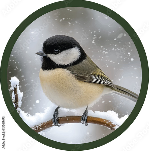 An isolated chickadee, vector, png, t-shirt design