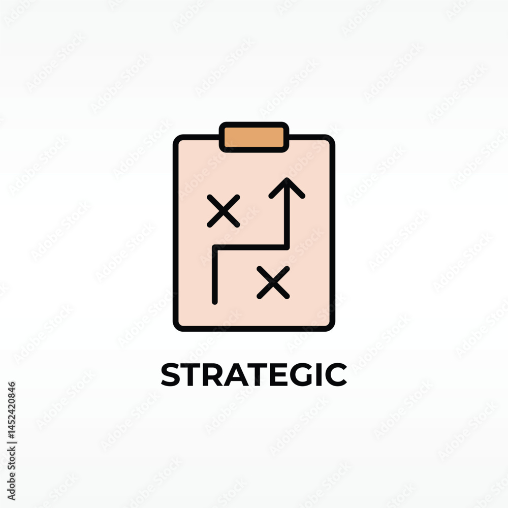 Strategic Vector, Icon Or Logo Sign Isolated Symbol Illustration Strategic Vector, Icon Or Logo Sign Isolated Symbol Illustration