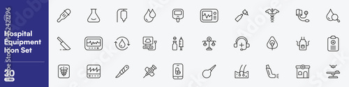 Medical & Healtcare line editable icon set. Medical & Healtcare icons Pixel perfect. medical, pharmacy, cardiology, doctor, nurse, insurance, test tube