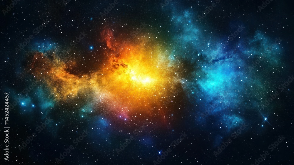 Cosmic Nebula Exploding in Deep Space Cosmic Nebula Exploding in Deep Space