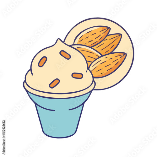 Almond ice cream