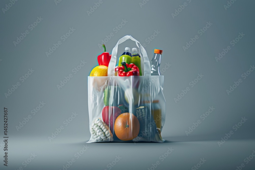 Shopping Bag Filled with Discounts