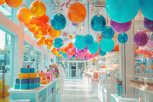 Obraz na płótnie Vibrant Retail Store Sale Celebration w salonie