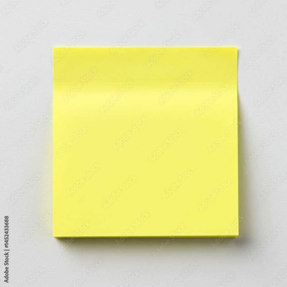 Yellow sticky note mockup template isolated on white background Yellow sticky note mockup template isolated on white background