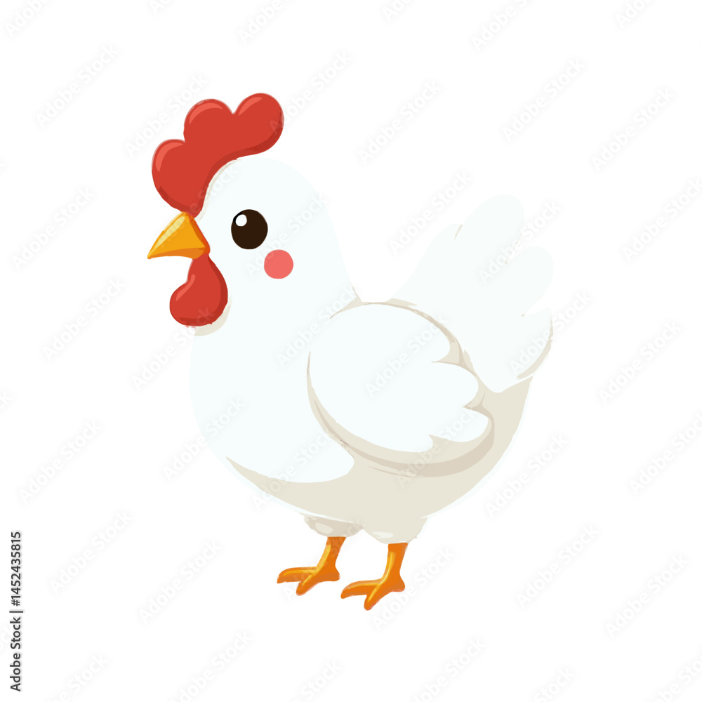 Cute Simple Chicken Illustration Cute Simple Chicken Illustration