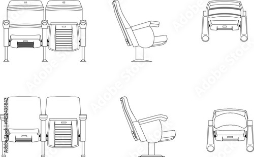 vector sketch illustration silhouette design vip seat stadium sport show
