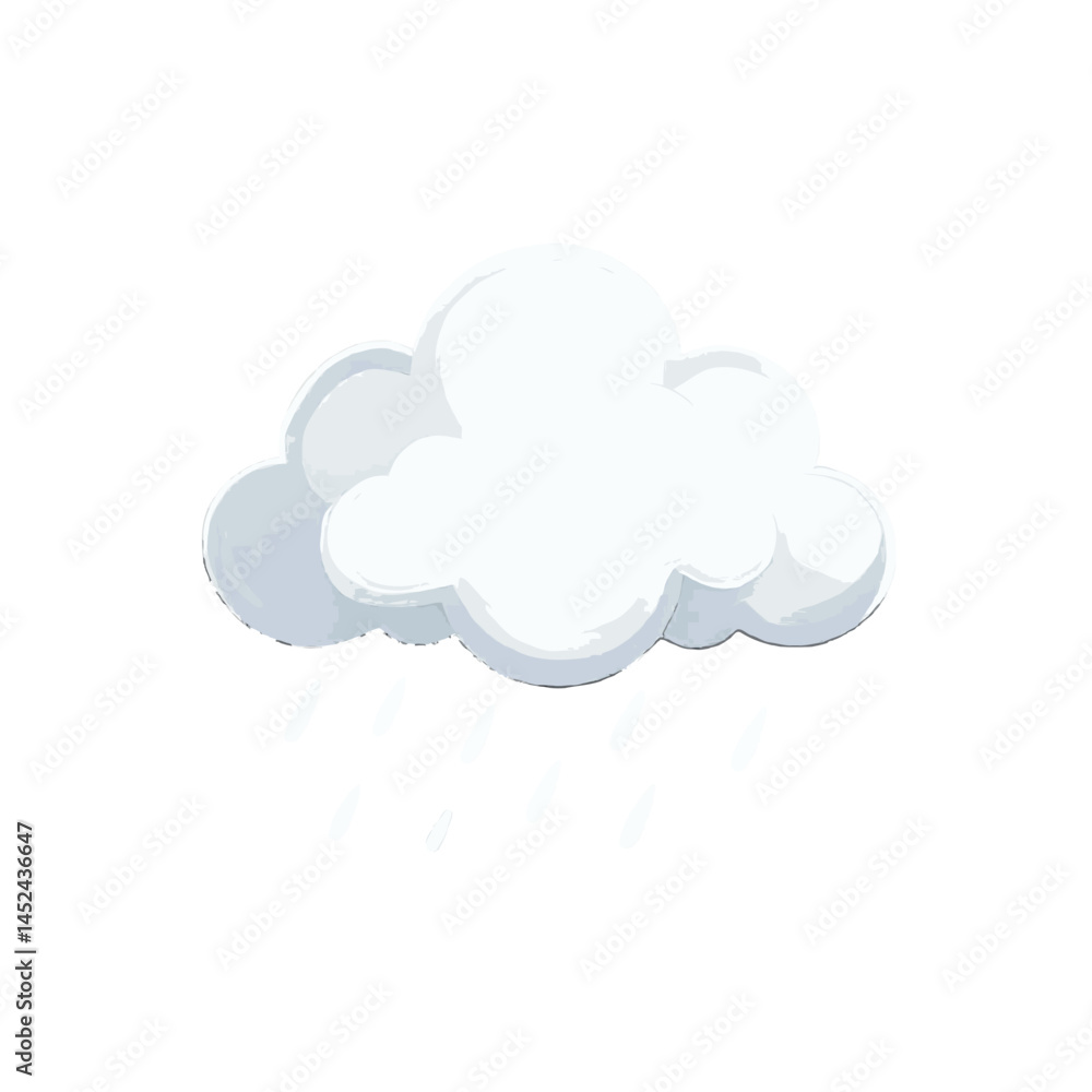Simple Cartoon Cloud Icon Design Simple Cartoon Cloud Icon Design