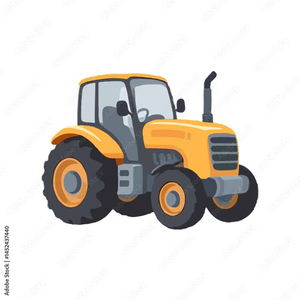 Refined Tractor Design Illustration Refined Tractor Design Illustration