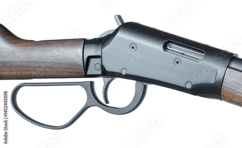 Obraz na płótnie Lever-action rifle receiver seen in full from the ejection side w salonie