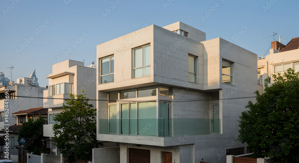 Modern Concrete Dwelling Featuring Clean Architectural Lines and Natural Light Modern Concrete Dwelling Featuring Clean Architectural Lines and Natural Light