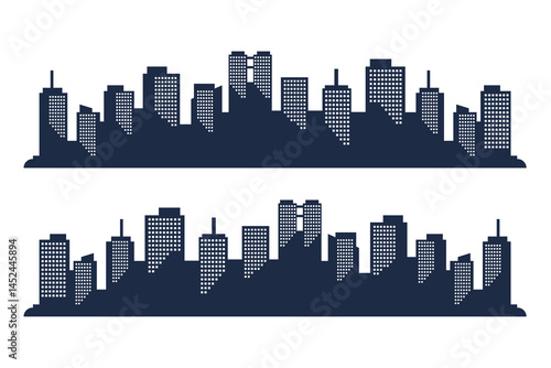 Urban Silhouette Cityscape.Vector Illustration