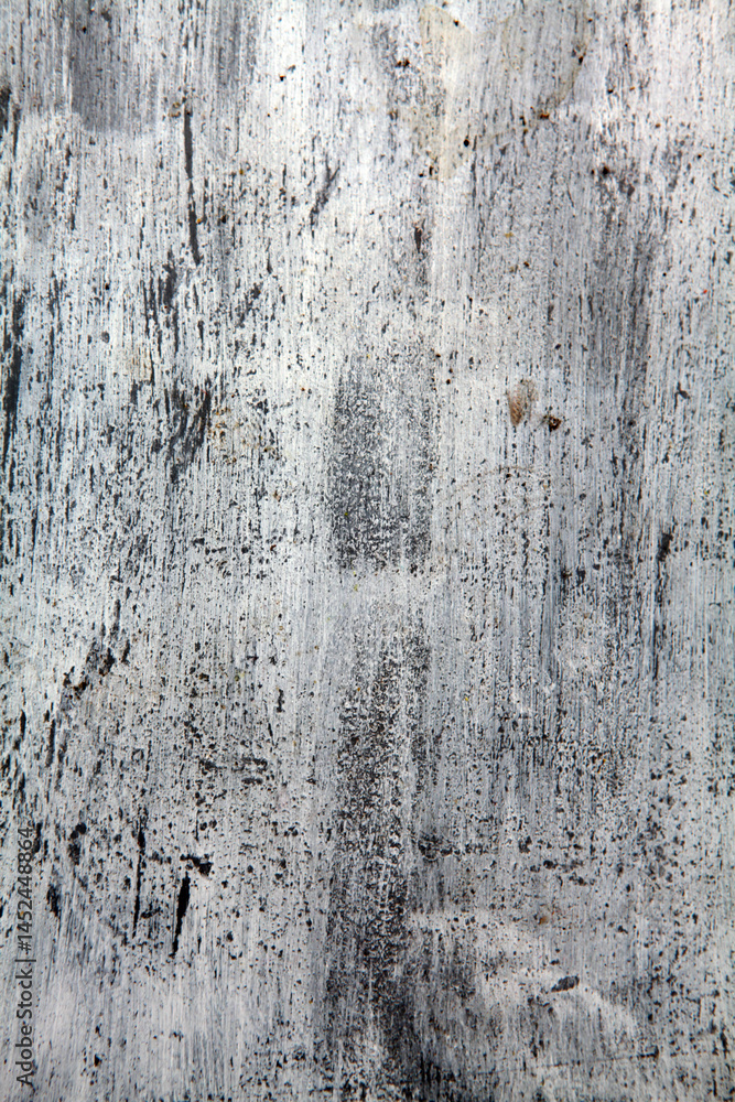 Fototapeta premium Rough scratched metallic surface texture with white paint