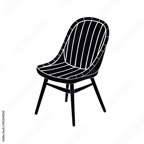 bamboo eco friendly chair vector art