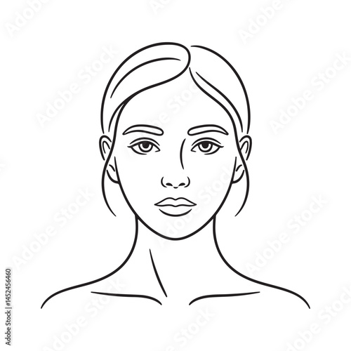 Beautiful woman face vector. Woman face silhouette icon. Vector illustration eps 10