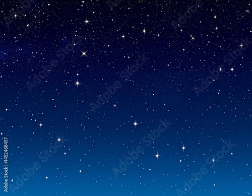 きらめく星々に包まれた深い夜空
