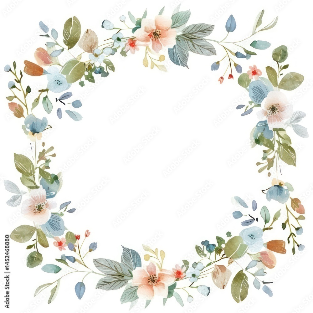 Flower leaves circle border pattern backgrounds wreath. Flower leaves circle border pattern backgrounds wreath.