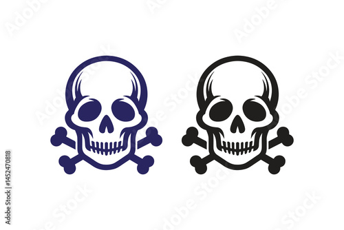 Illustration vector of skull icon, skull logo or sign on white background.
