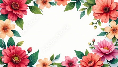 Overlapping floral elements, continuous design, wallpaper, watercolor, garden