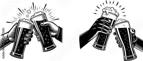 Beer Toast Illustration