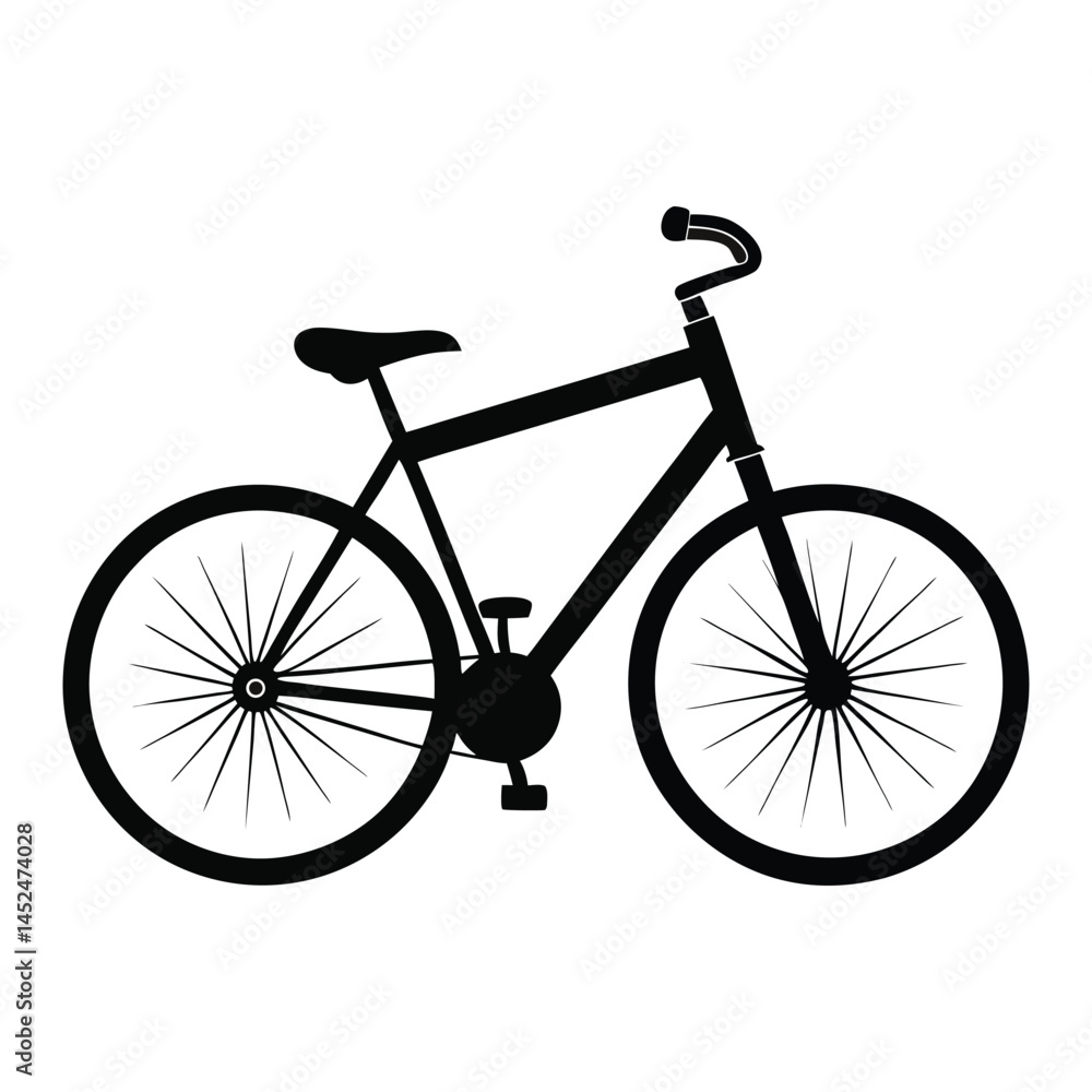 Fototapeta premium Bicycle vector illustration for urban cycling, sports, and eco-friendly transportation