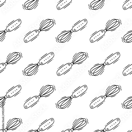 kitchen utensil pattern. kitchenware seamless pattern. doodle kitchen background