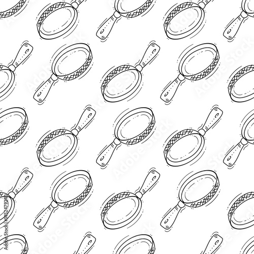 kitchen utensil pattern. kitchenware seamless pattern. doodle kitchen background