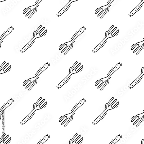 kitchen utensil pattern. kitchenware seamless pattern. doodle kitchen background