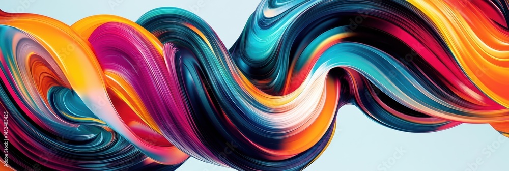 Obraz premium Creative graphic design with vibrant swirling colors for advertising layouts