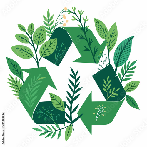 Create a bold, vector graphic of a recycling symbol with a thick, easily scalable stroke.  Ensure clean lines and high resolution.
