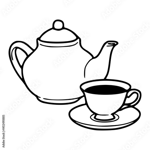 tea time vector design