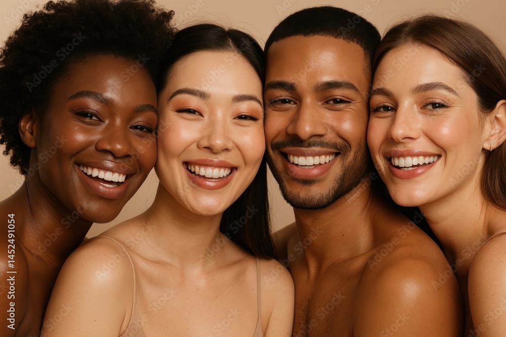Diverse joyful smiling faces Diverse joyful smiling faces