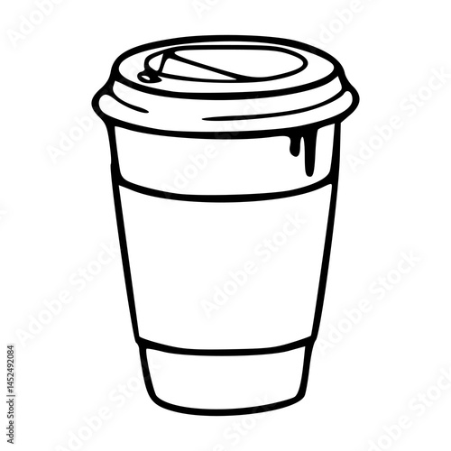 takeaway coffee cup outline
