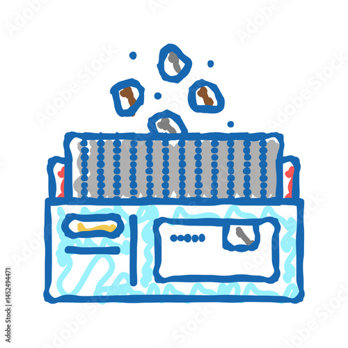 manufacturing plant icon doodle illustration