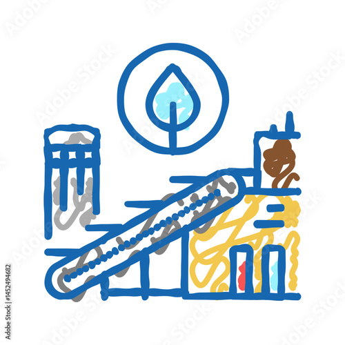 environmental technologies icon doodle illustration