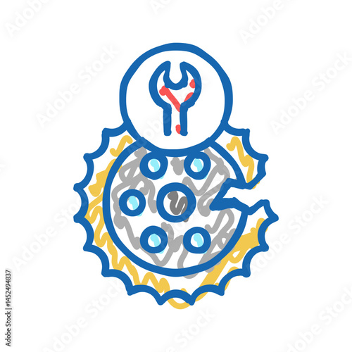 maintenance and repairs icon doodle illustration