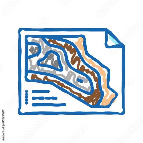 engineering and design quarry mining icon doodle illustration