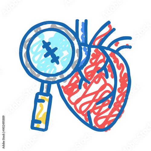 heart surgery icon doodle illustration