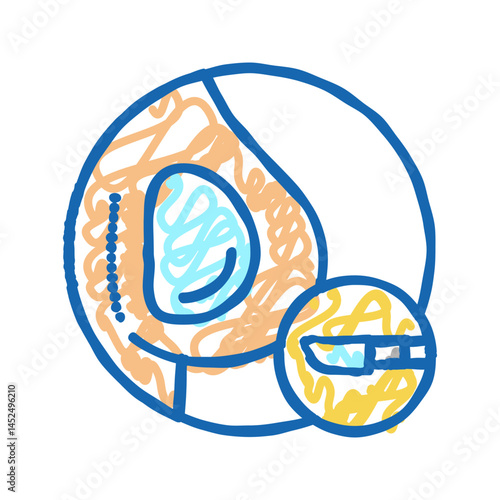 implant surgery icon doodle illustration