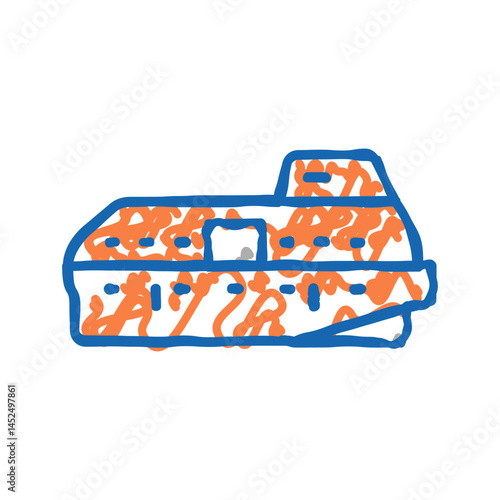 lifeboat boat icon doodle illustration