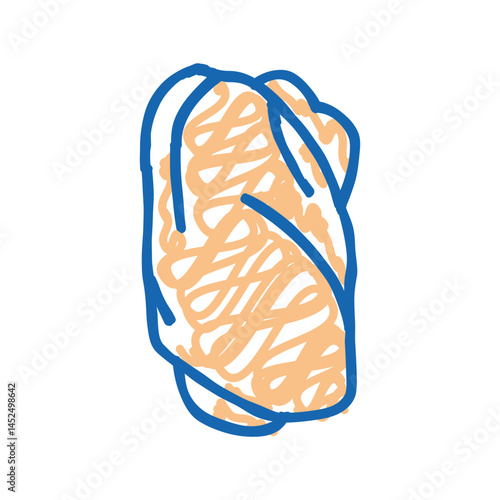 thigh boneless chicken icon doodle illustration