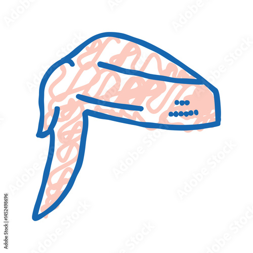 wing 2 joint chicken icon doodle illustration