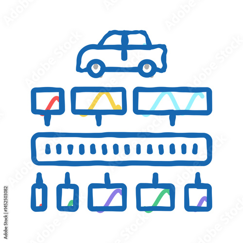 vin code decoder icon doodle illustration