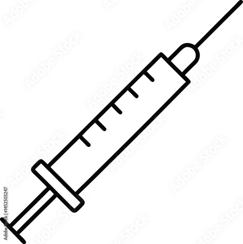 syringe on white background