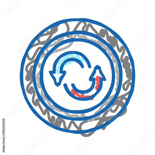 spare tires icon doodle illustration