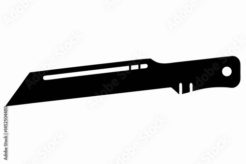 Box Cutter Silhouette Vector Illustration 