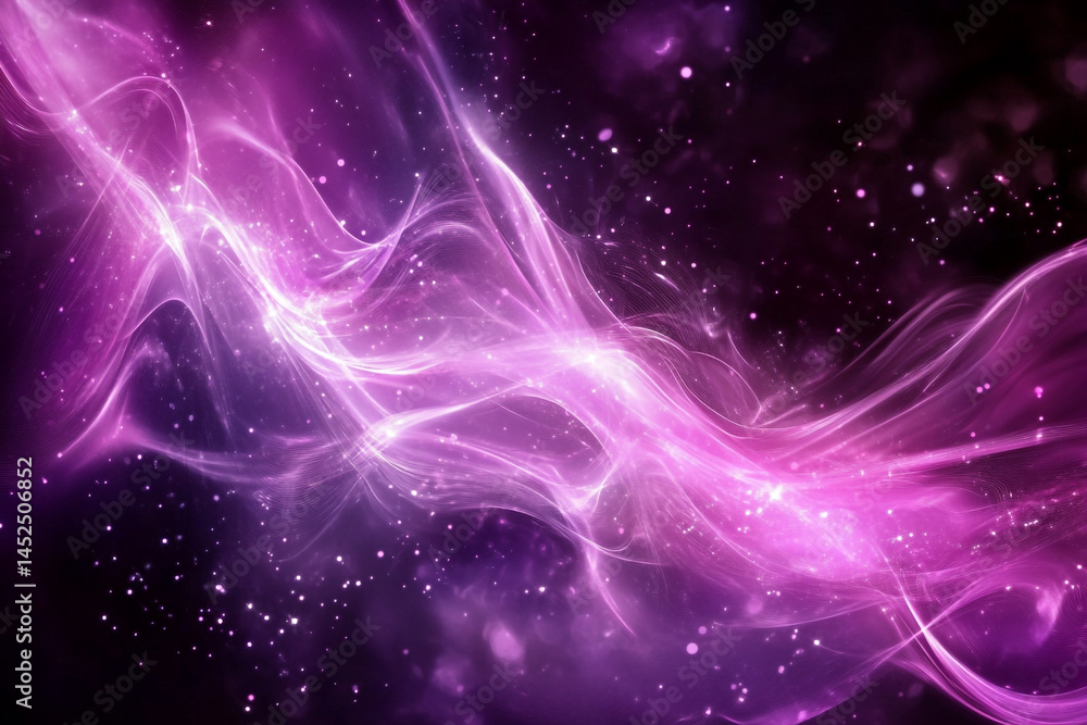 Abstract Purple Cosmic Nebula Swirling Light Waves Galaxy Design, Abstract Purple Cosmic Nebula Swirling Light Waves Galaxy Design,