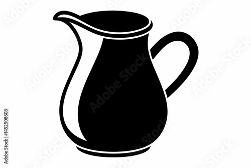 Milk Jug Silhouette Vector Illustration 