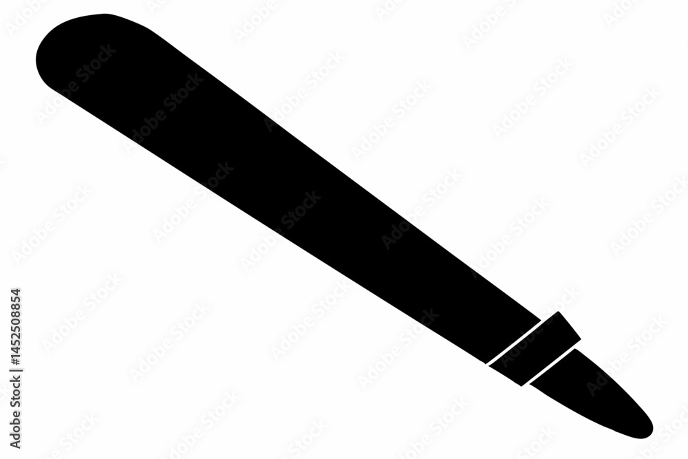 Nail File Silhouette Vector Illustration Nail File Silhouette Vector Illustration