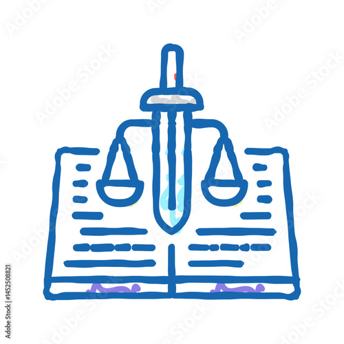 constitution law icon doodle illustration